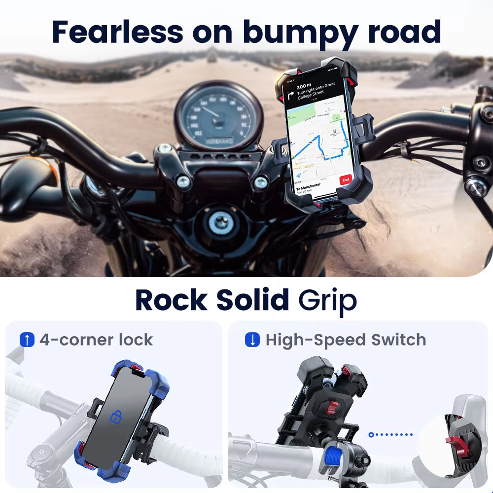 RidoFolix Universal Secure Bike & Motorcycle Phone Mount