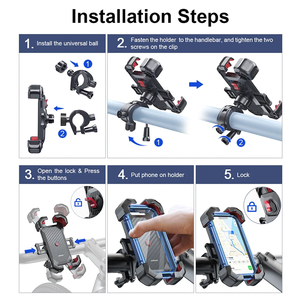 RidoFolix Universal Secure Bike & Motorcycle Phone Mount