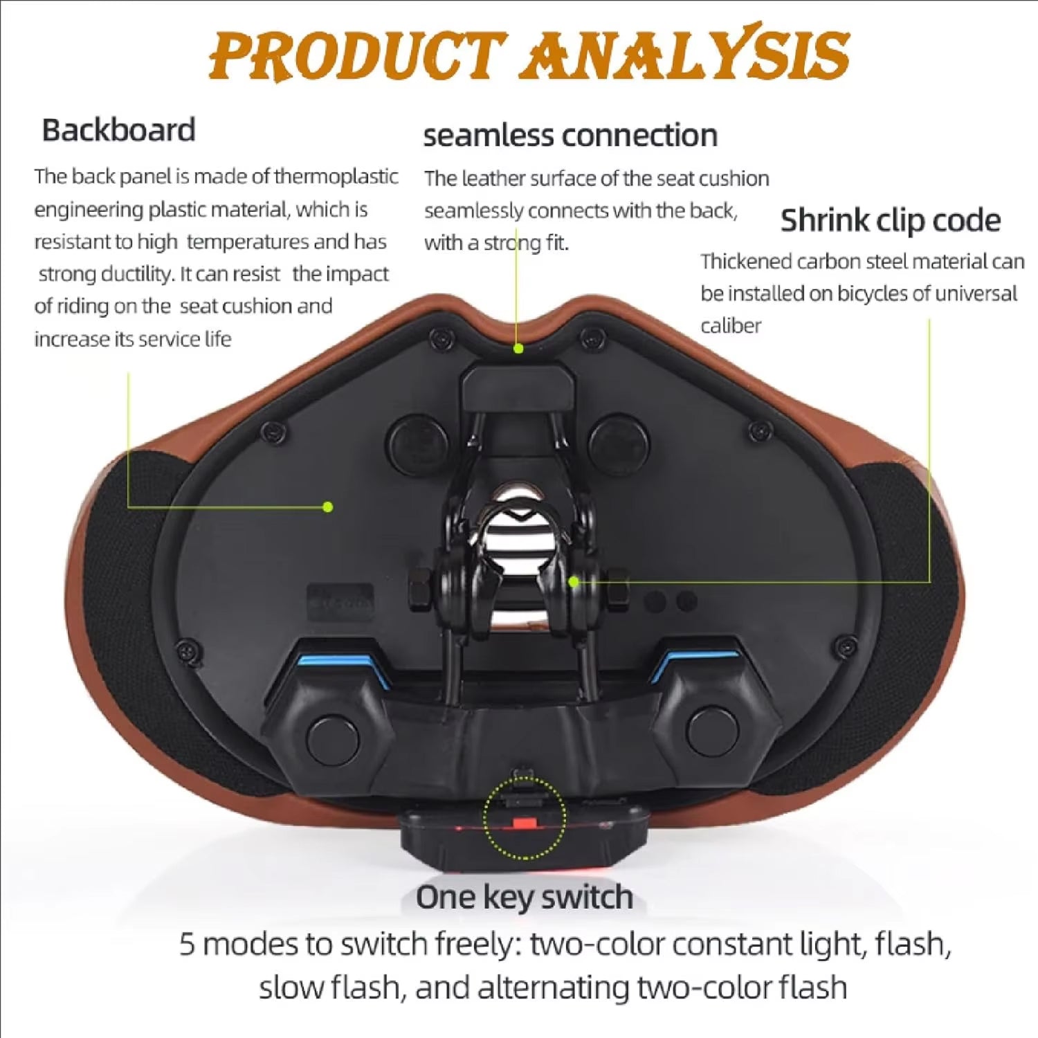 RigoCyclex Noseless Oversized Comfort Bike Seat