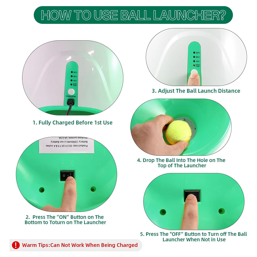 RodoWufi Automatic Dog Ball Launcher for Small and Medium Dogs