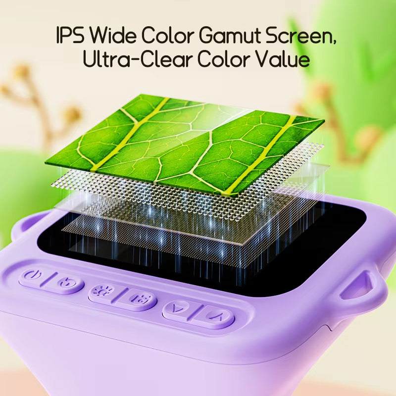 ScopiKids Portable Digital Microscope for Kids with 2" IPS Screen