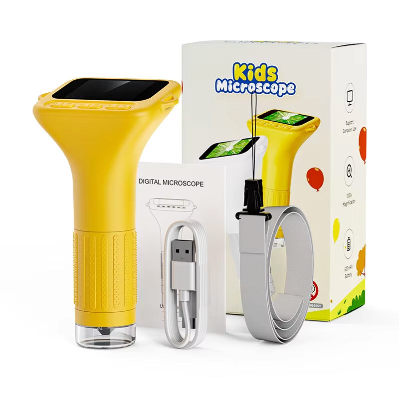 ScopiKids Portable Digital Microscope for Kids with 2" IPS Screen