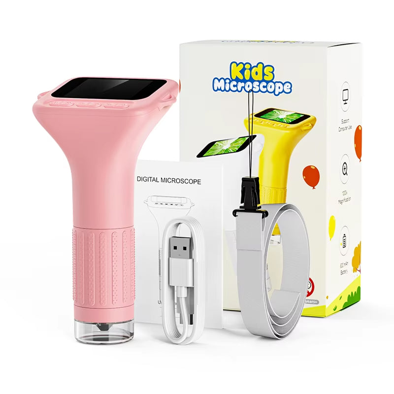 ScopiKids Portable Digital Microscope for Kids with 2" IPS Screen