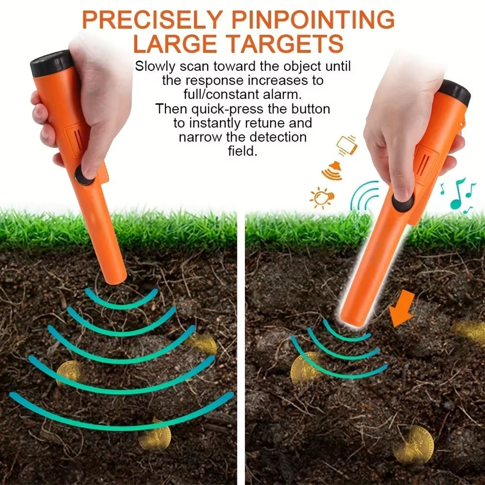 Seekretary IP66 Waterproof Pinpointer Metal Detector for Gold & Relics