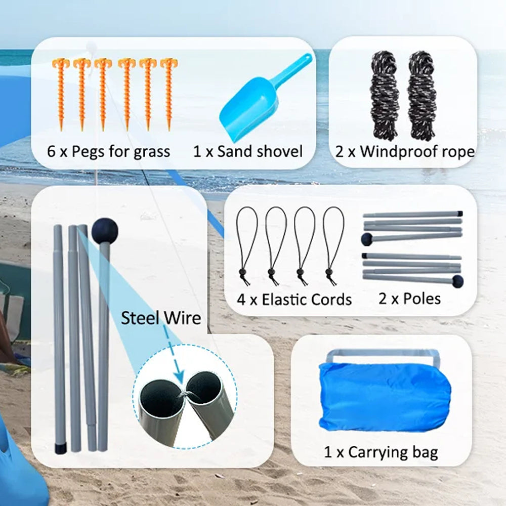 ShayDrifte UPF 50+ Lightweight Beach Sun Shade Tent