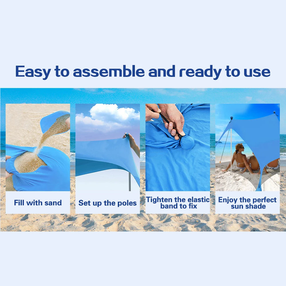 ShayDrifte UPF 50+ Lightweight Beach Sun Shade Tent