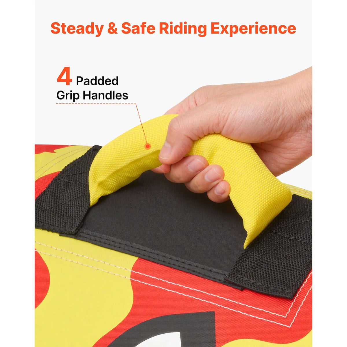 SkimFuri 2-Rider Boating Towable Tube with Anti-Slip Deck