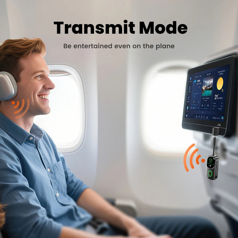 SkyePatt 2-in-1 Airplane Bluetooth 5.4 Audio Adapter