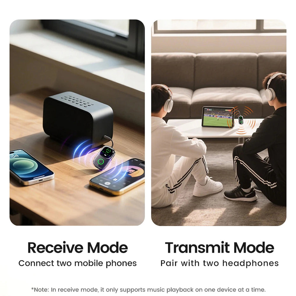 SkyePatt 2-in-1 Airplane Bluetooth 5.4 Audio Adapter