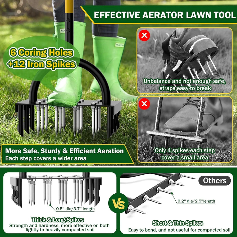 SoiluDril Manual Lawn Aerator for Compacted Soil