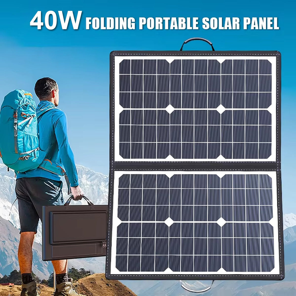 SolariFol High-Efficiency Portable Solar Panel for Camping