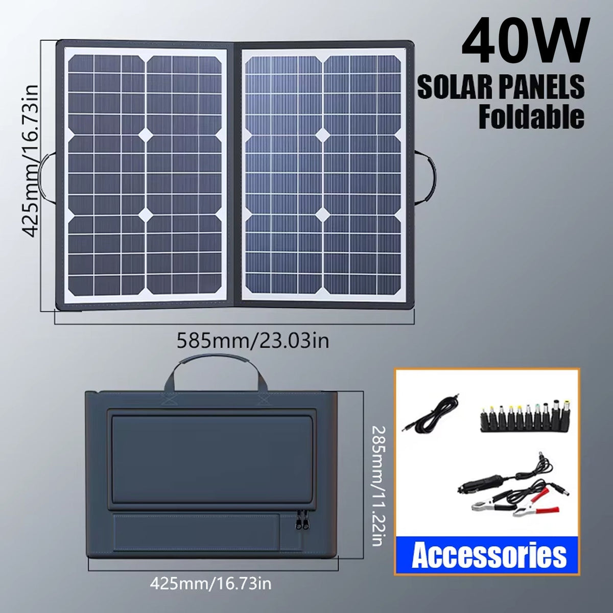 SolariFol High-Efficiency Portable Solar Panel for Camping