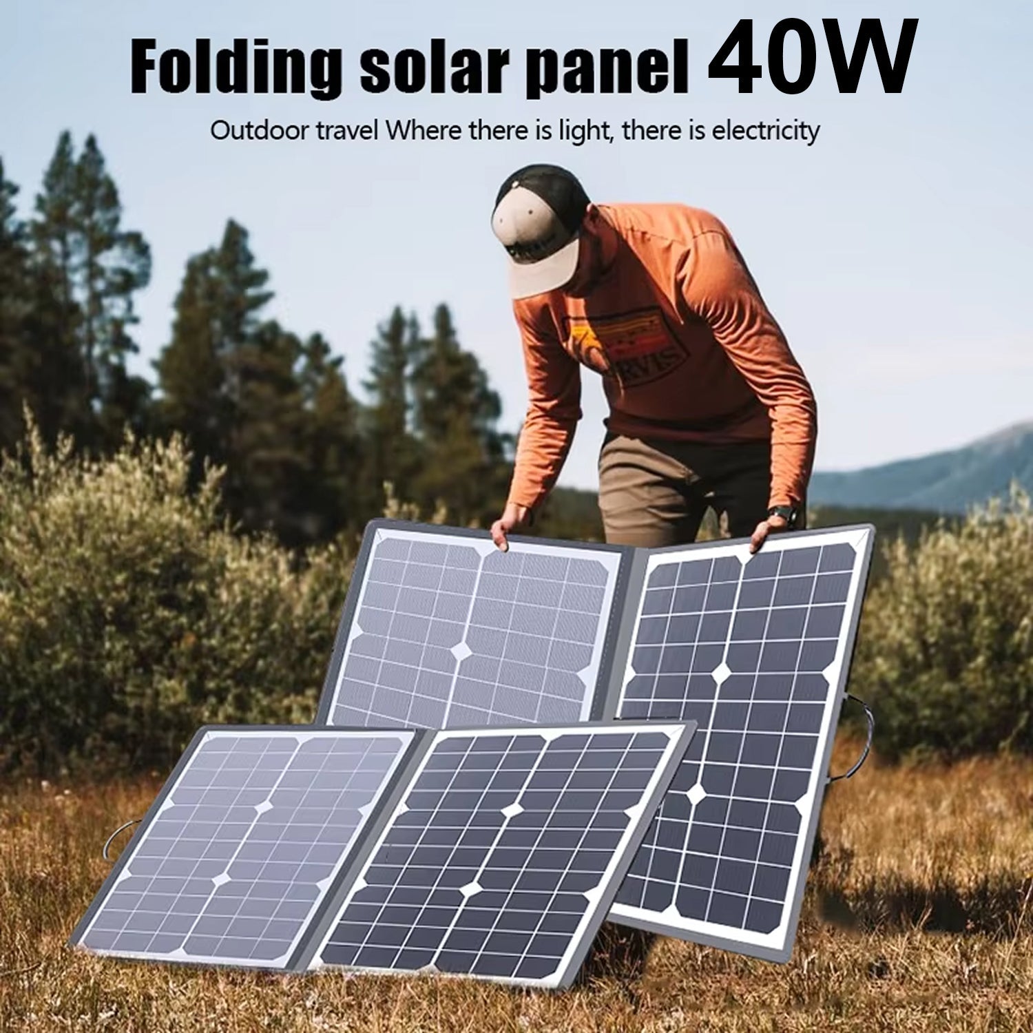 SolariFol High-Efficiency Portable Solar Panel for Camping