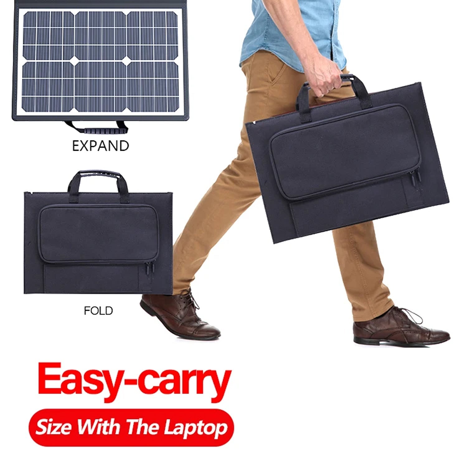 SolariFol High-Efficiency Portable Solar Panel for Camping