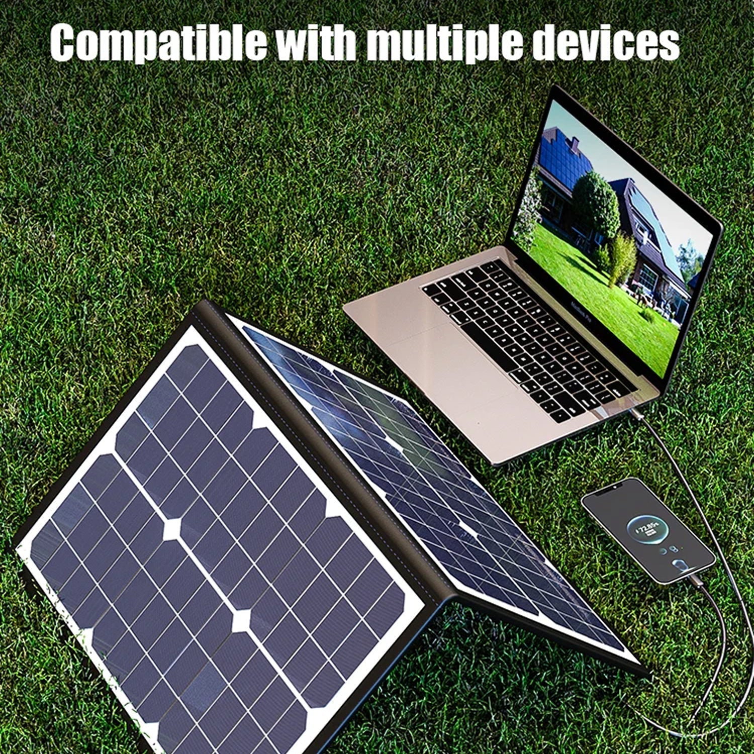 SolariFol High-Efficiency Portable Solar Panel for Camping