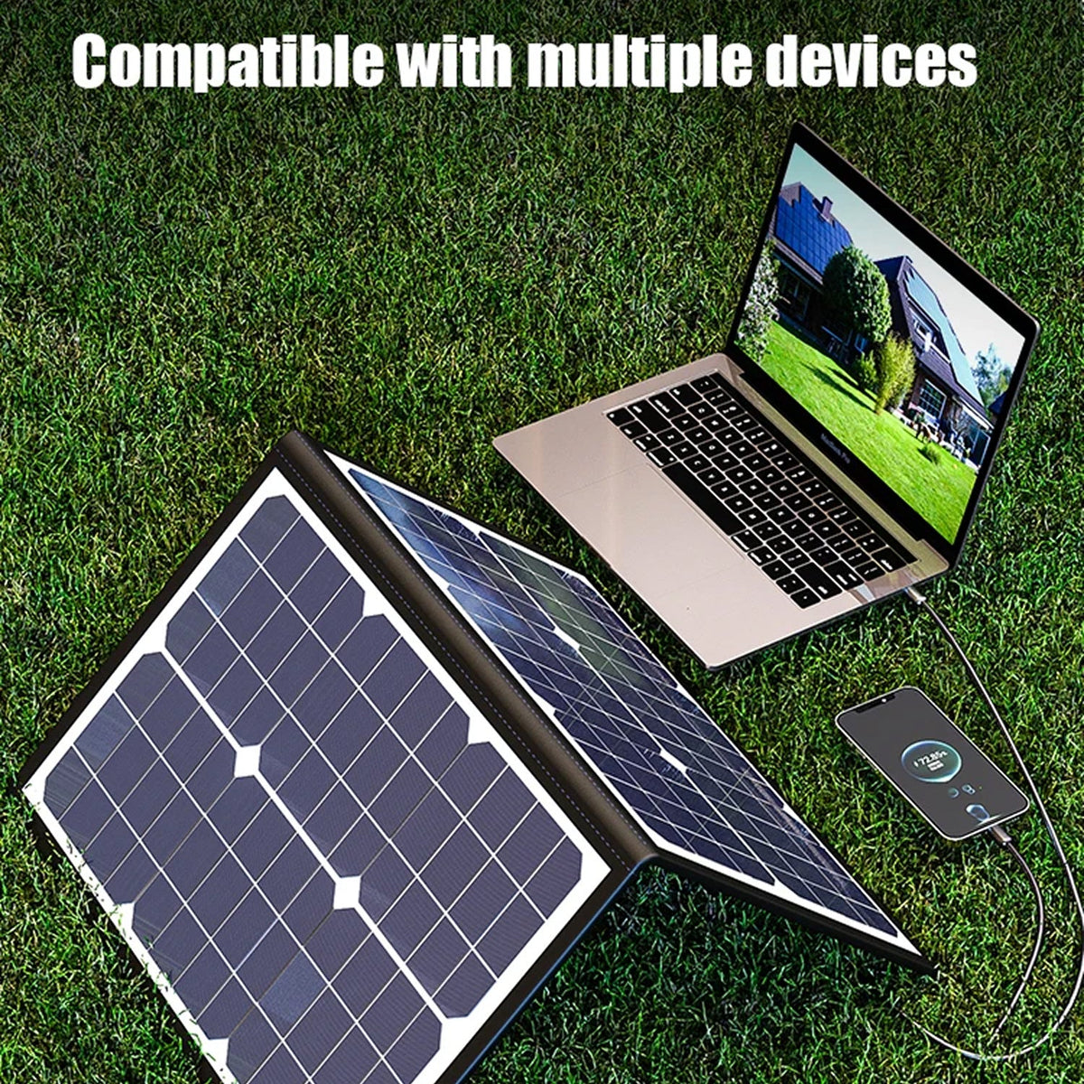 SolariFol High-Efficiency Portable Solar Panel for Camping