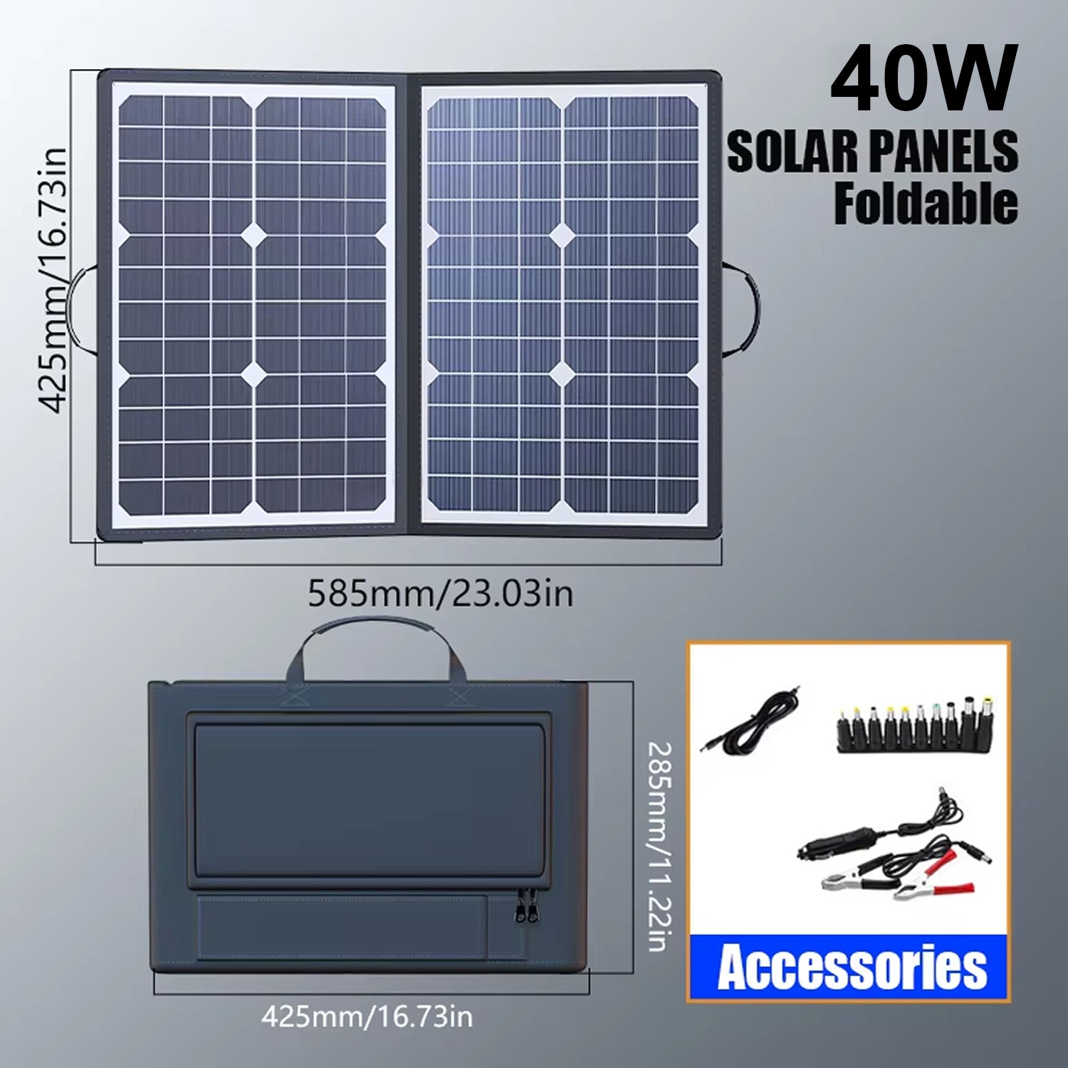 SolariFol High-Efficiency Portable Solar Panel for Camping