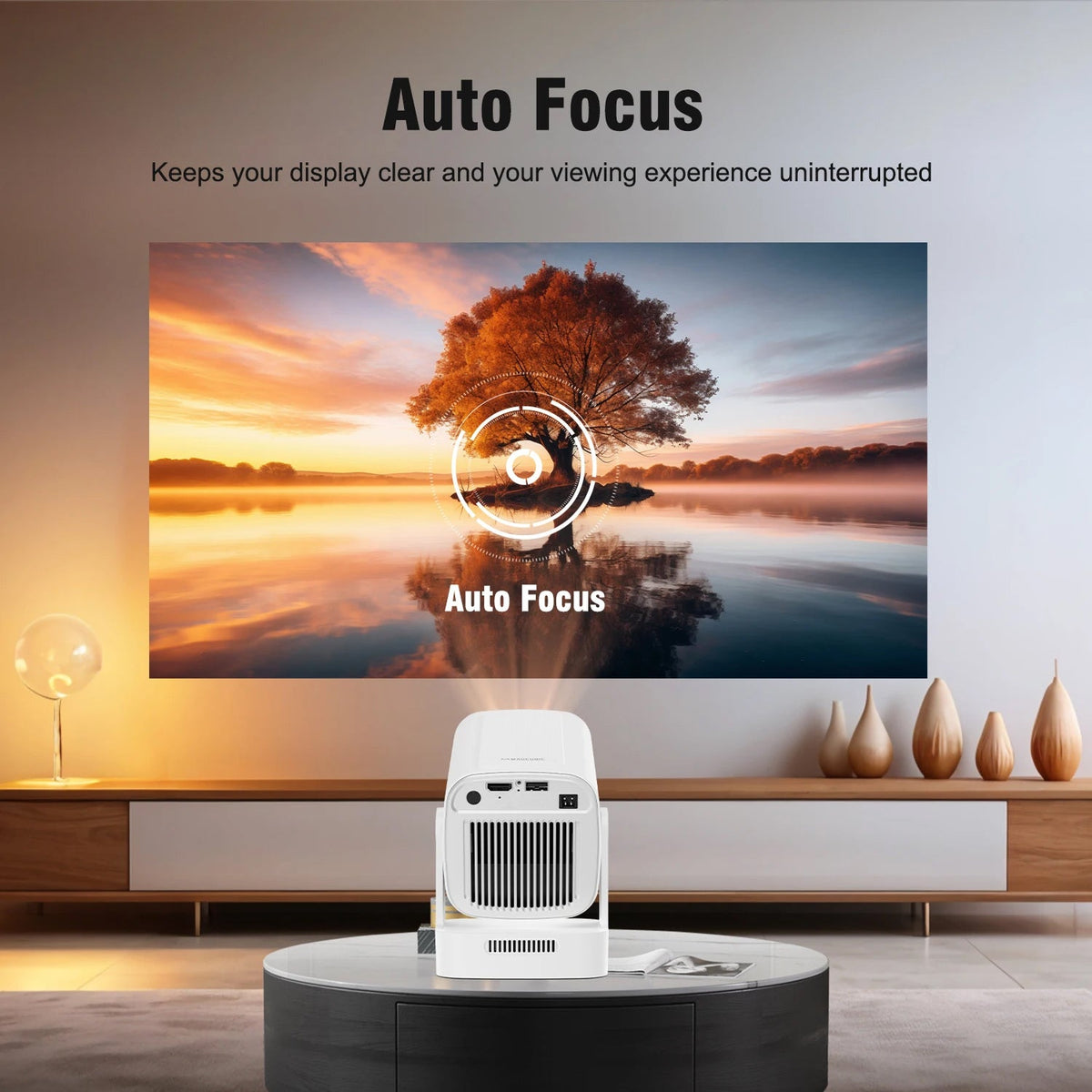 SoliiSight Portable Outdoor Projector 1080P WiFi 6