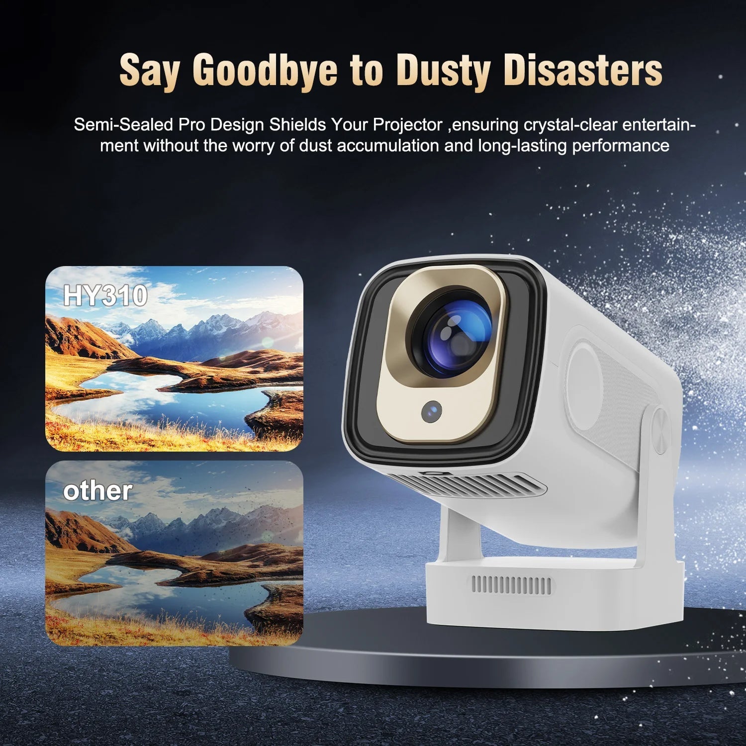 SoliiSight Portable Outdoor Projector 1080P WiFi 6