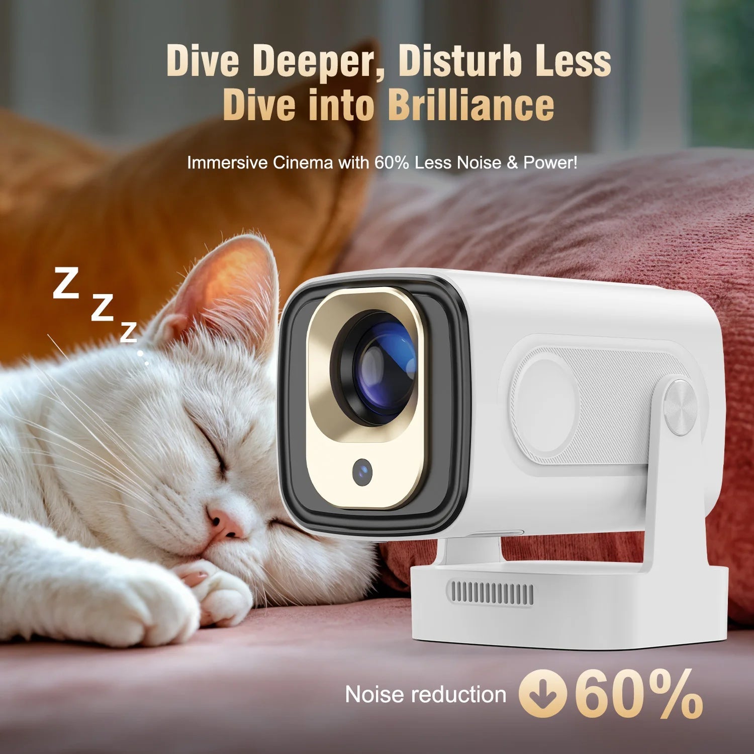 SoliiSight Portable Outdoor Projector 1080P WiFi 6