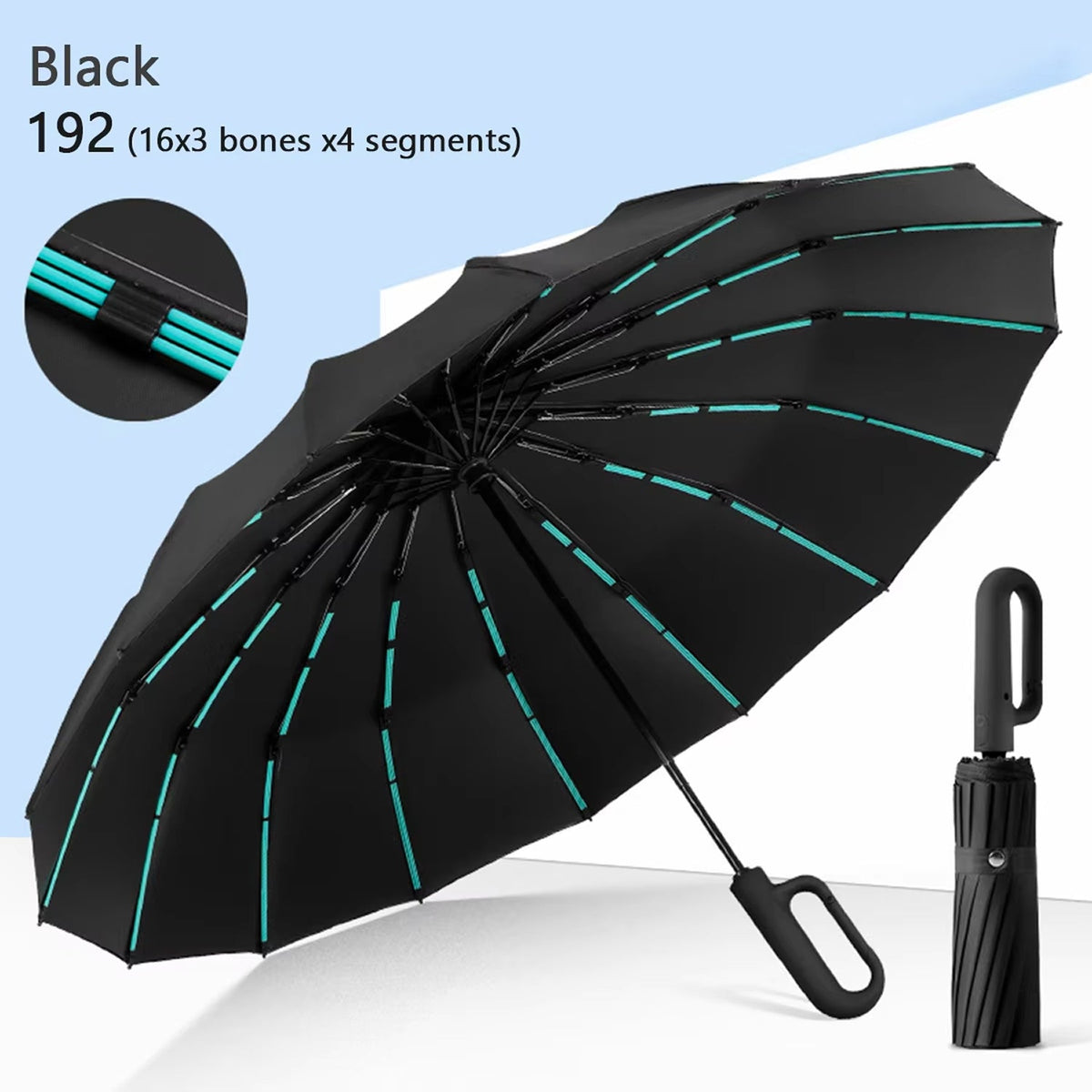 TempoEsta Backpack Umbrella - Hands-Free Hiking Rain & Sun Protection