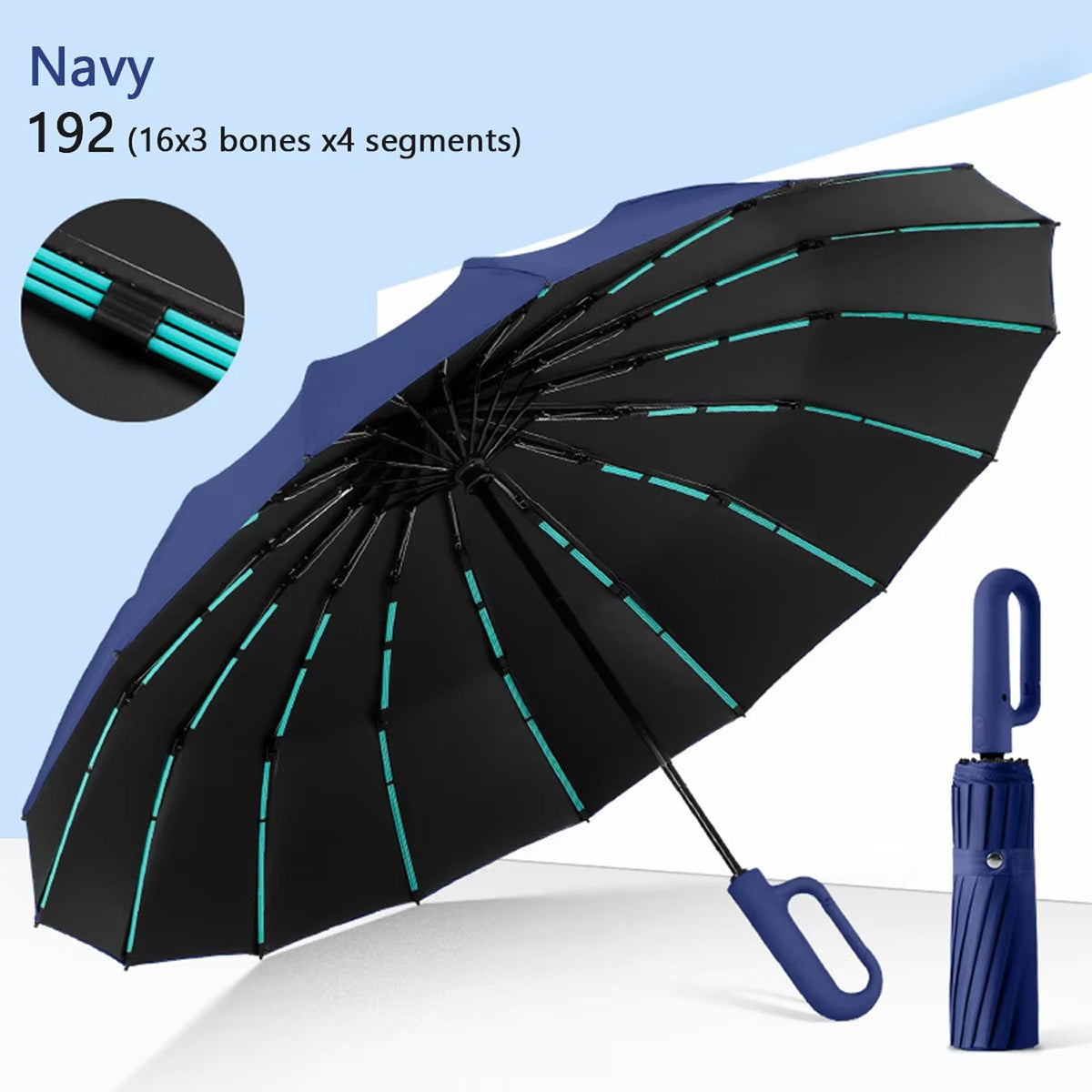 TempoEsta Backpack Umbrella - Hands-Free Hiking Rain & Sun Protection