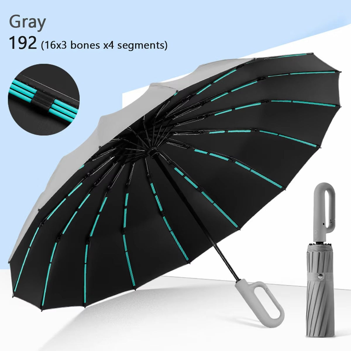 TempoEsta Backpack Umbrella - Hands-Free Hiking Rain & Sun Protection