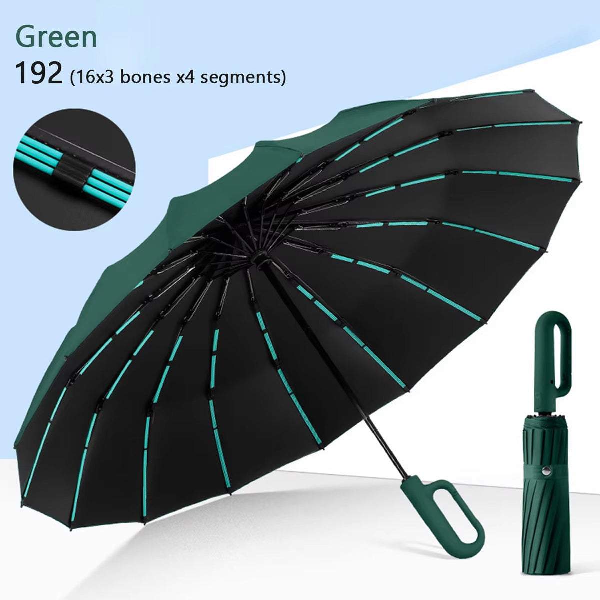 TempoEsta Backpack Umbrella - Hands-Free Hiking Rain & Sun Protection
