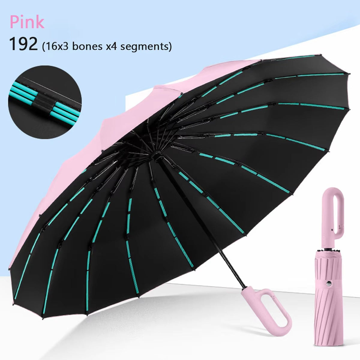 TempoEsta Backpack Umbrella - Hands-Free Hiking Rain & Sun Protection