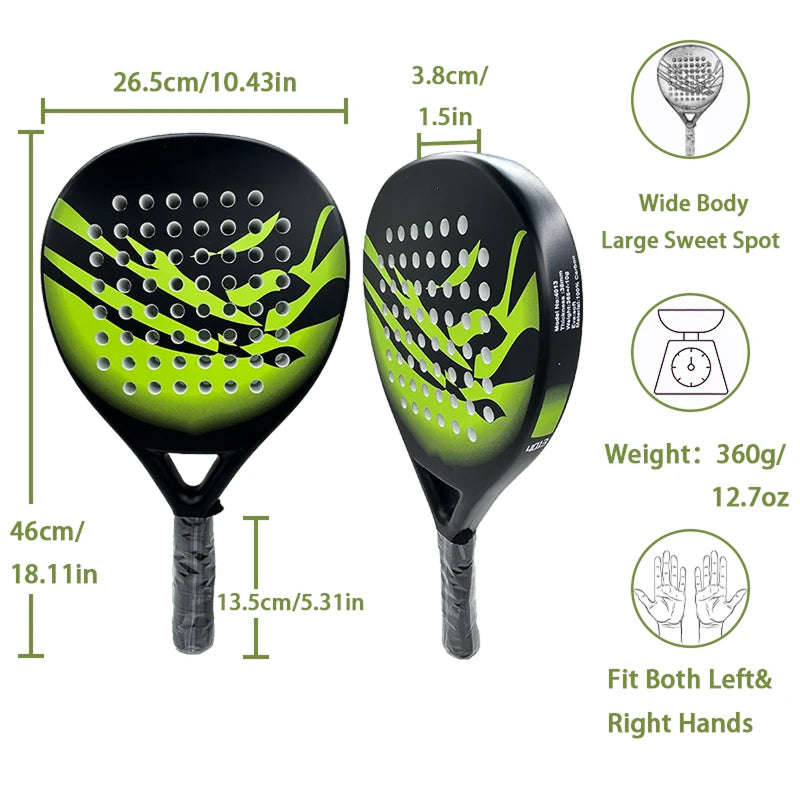 Tennisixo Beginner Padel Racket Lightweight Carbon Fiber EVA Foam
