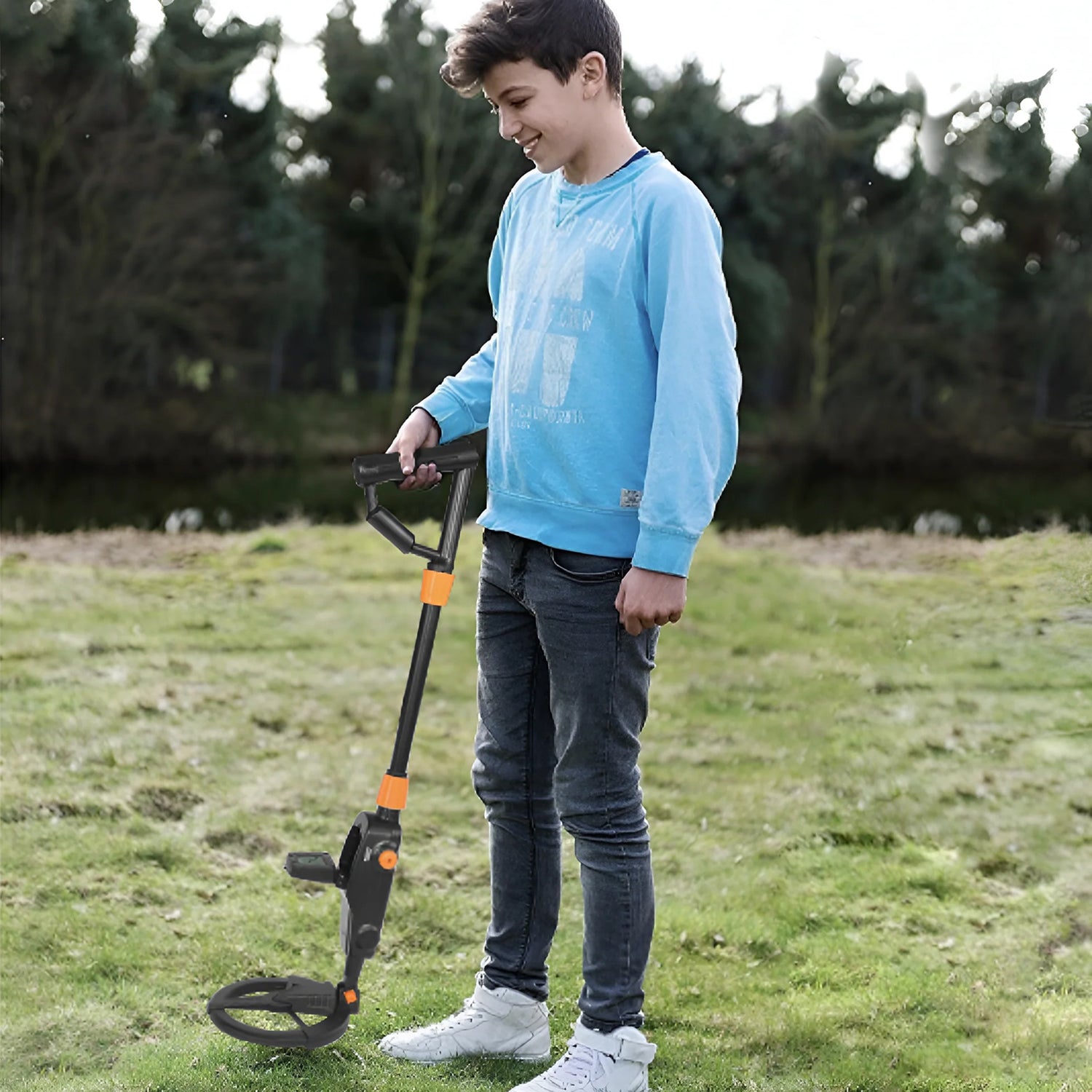 TiniTrak Kids Metal Detector with High-Sensitivity & Waterproof Coil