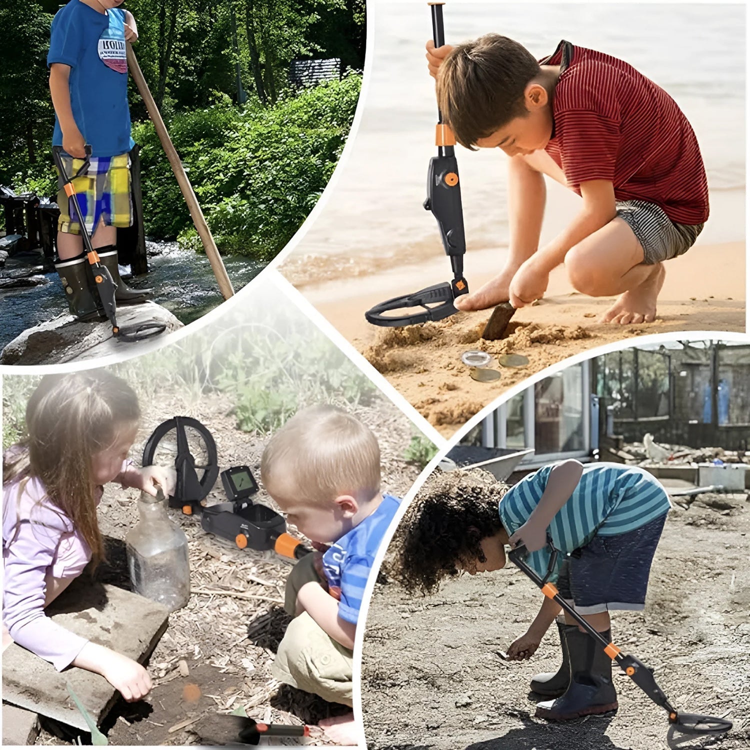 TiniTrak Kids Metal Detector with High-Sensitivity & Waterproof Coil
