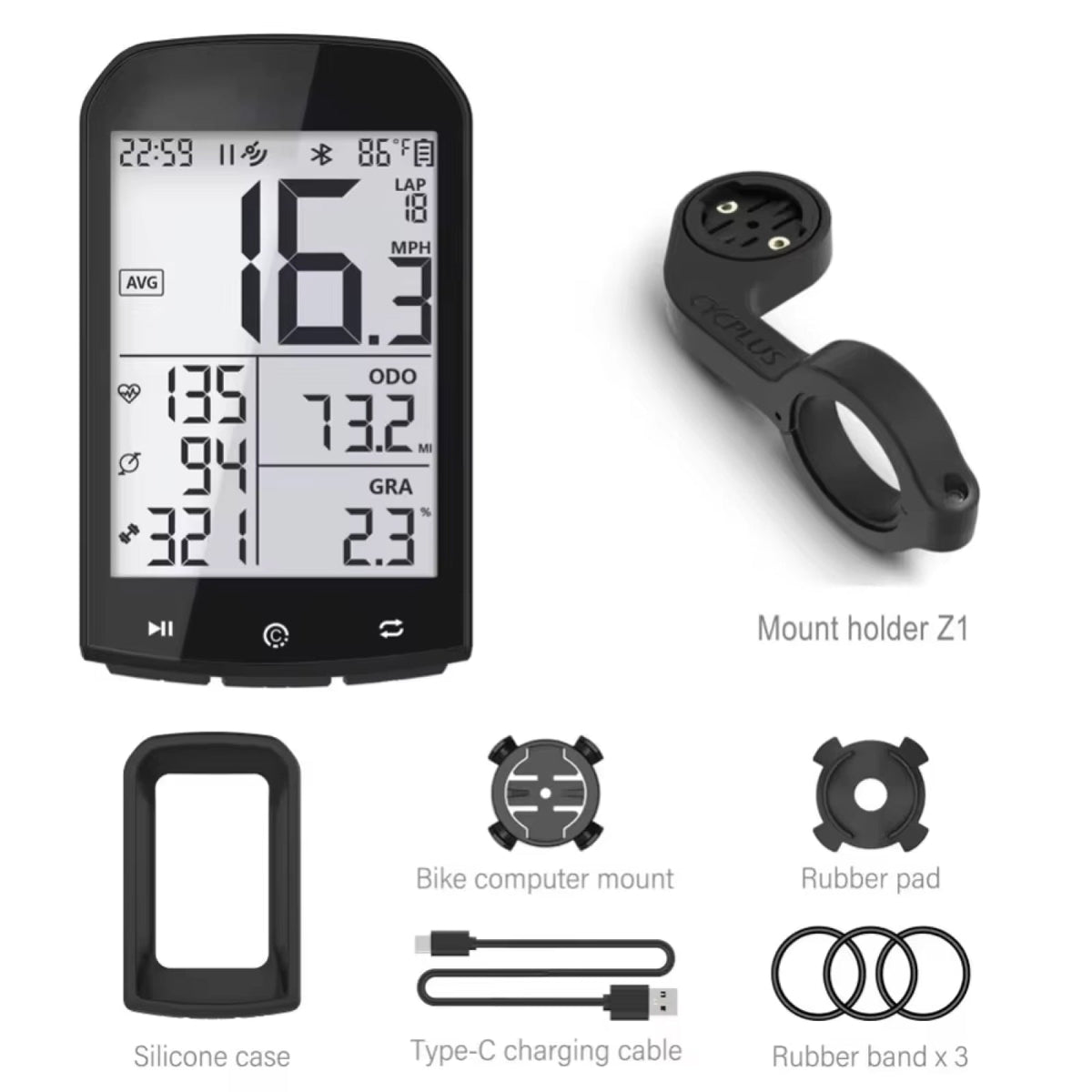 VelMetrix Cycling Computer: 35H Battery GPS Tracker