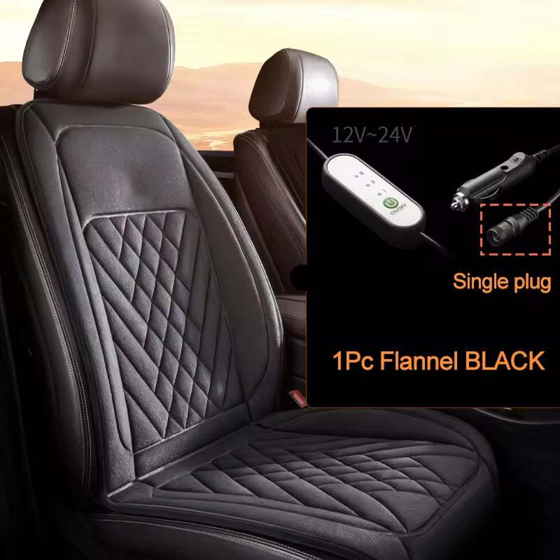 WarmCori 12V-24V Fast Heated Seat Cover for Cars & Trucks
