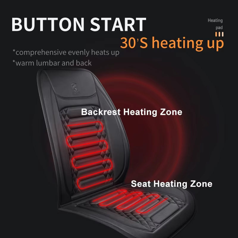 WarmiShift 12V Heated Car Seat Cover with Fast 30-Second Warmth