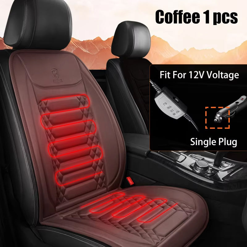 WarmiShift 12V Heated Car Seat Cover with Fast 30-Second Warmth