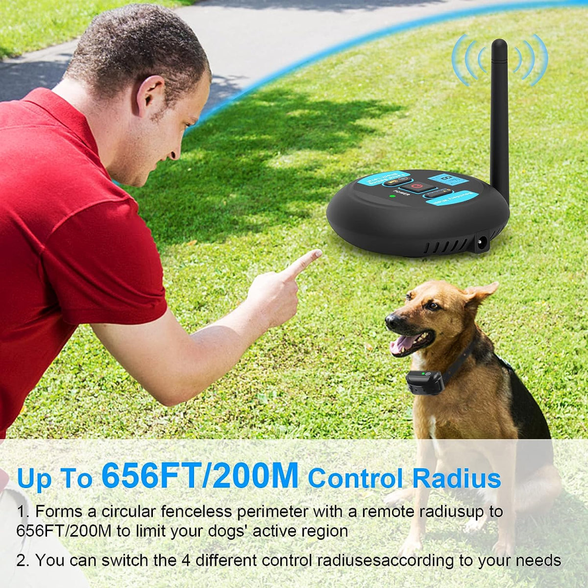 WufyFenci Wireless Dog GPS Fence & Pet Tracker