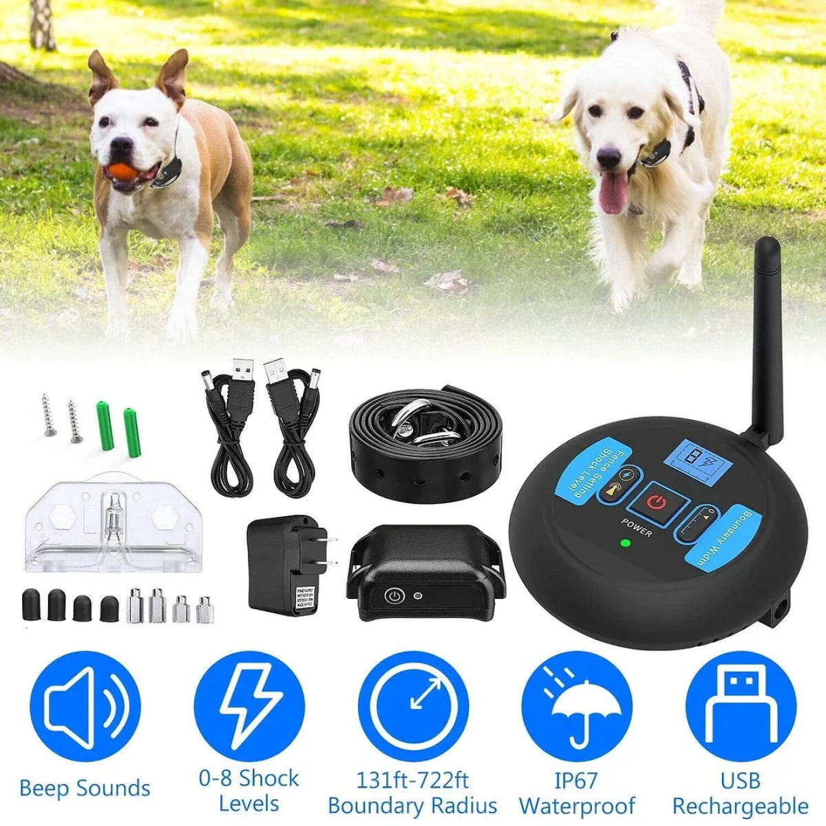 WufyFenci Wireless Dog GPS Fence & Pet Tracker